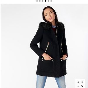 NWT 2020 J. Crew Wool Black Chateau Parka - 00